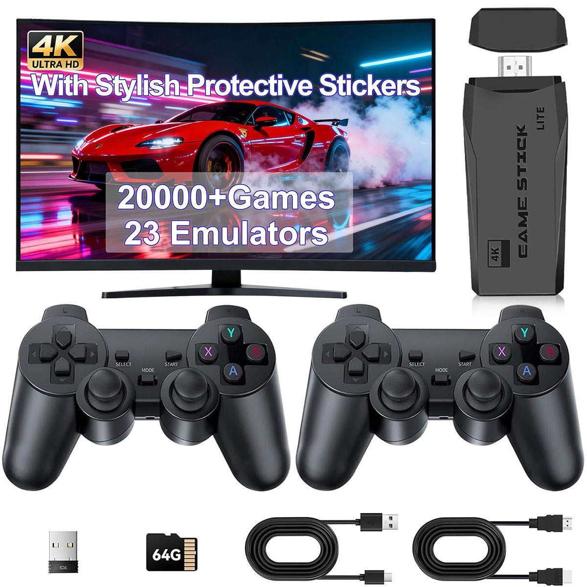Retro Gaming With Projector - เครื่องเล่นเกม M8 พร้อมอีมูเลเตอร์เกมกว่า 20,000 เกม รองรับการเชื่อมต่อ