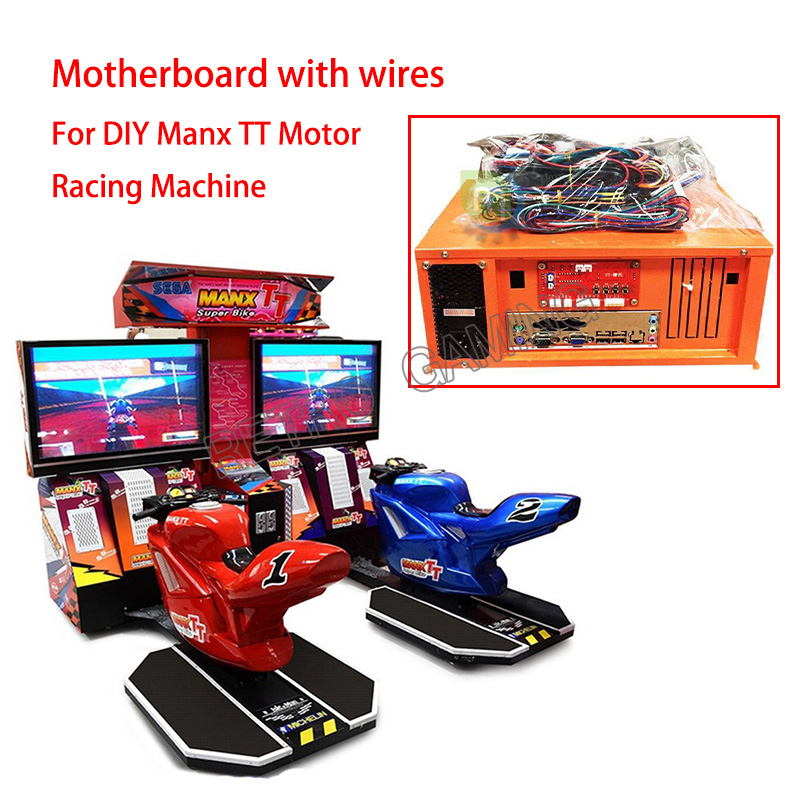 Retro Gaming Store - เครื่องแข่งรถซุปเปอร์ไบค์สำหรับผู้ชายเครื่องแข่งอาร์เคดมอเตอร์ของตกแต่งงานปาร์ตี้ใช้เหรียญอาเขตมาเธอร์บอร์ดเกมขับรถจำลองสายเคเบิล
