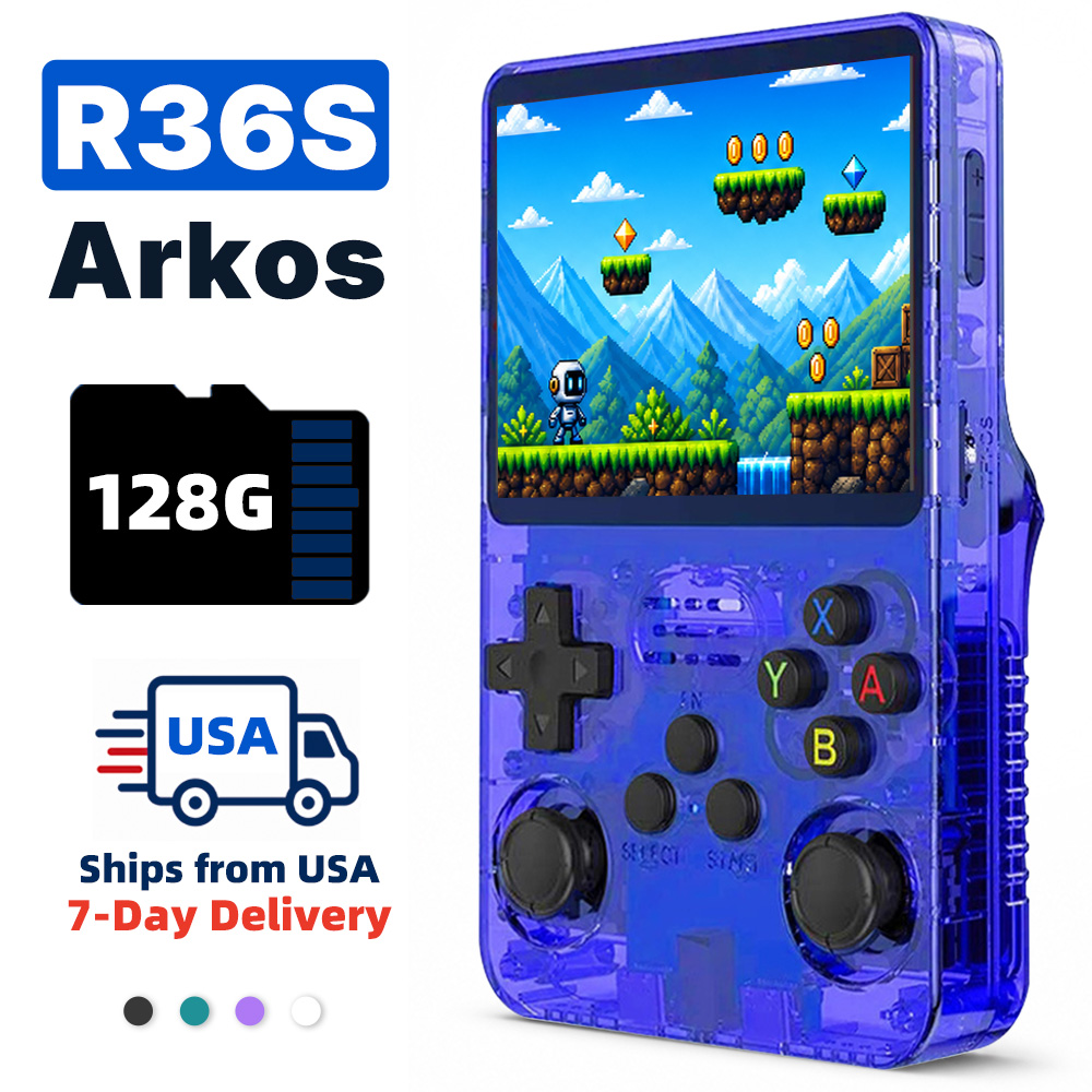 Retro Gaming R36S - เครื่องเล่นเกมพกพาแบบย้อนยุค ปี 2026 หน้าจอ IPS 3.5