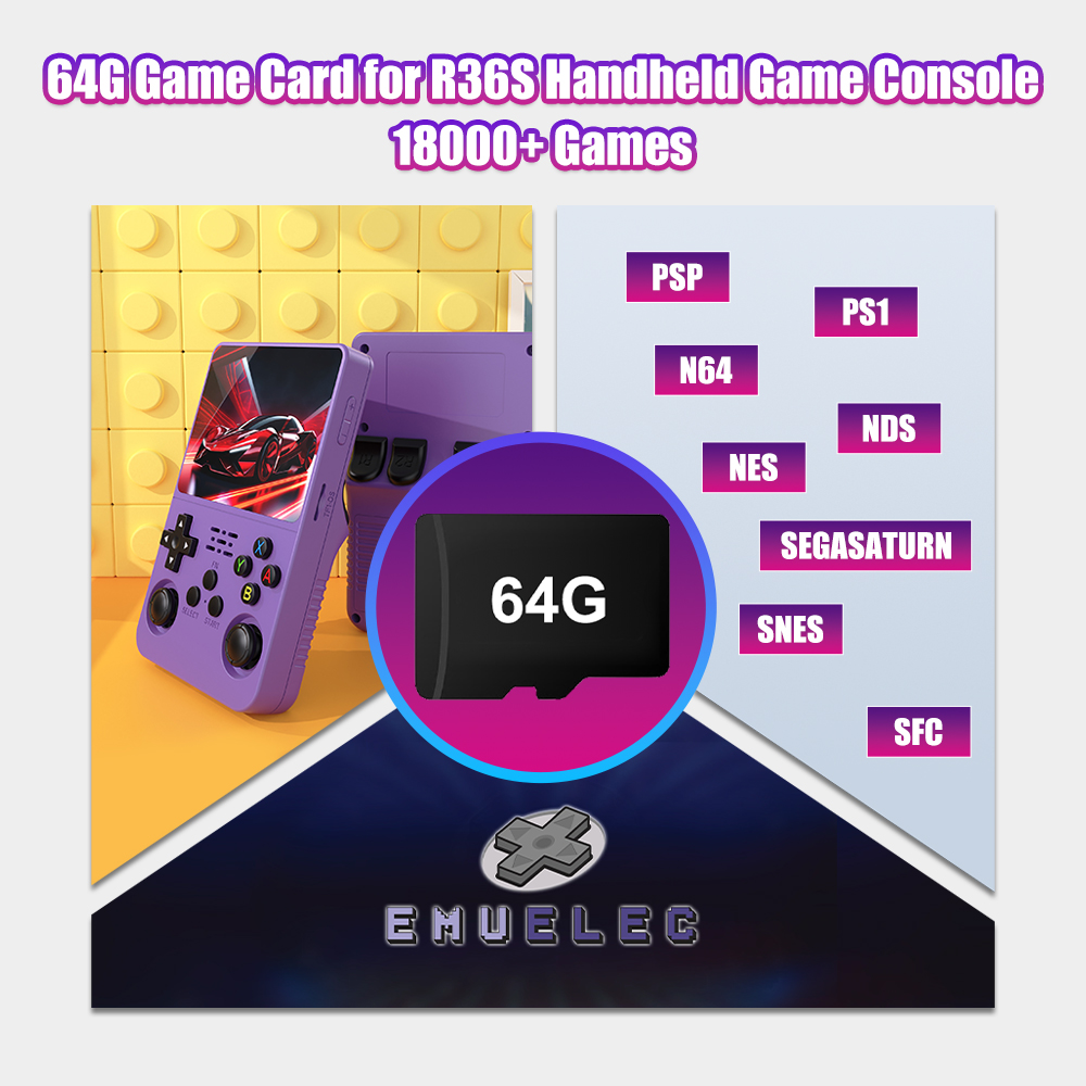 Retro Gaming R36S - 64G เกม TF Card สําหรับ R36S
