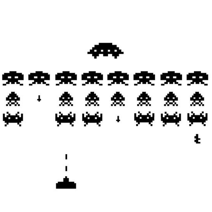 Retro Gaming Wallpaper - Gamer สติกเกอร์ไวนิล SPACE INVADERS วิดีโอเกม Play