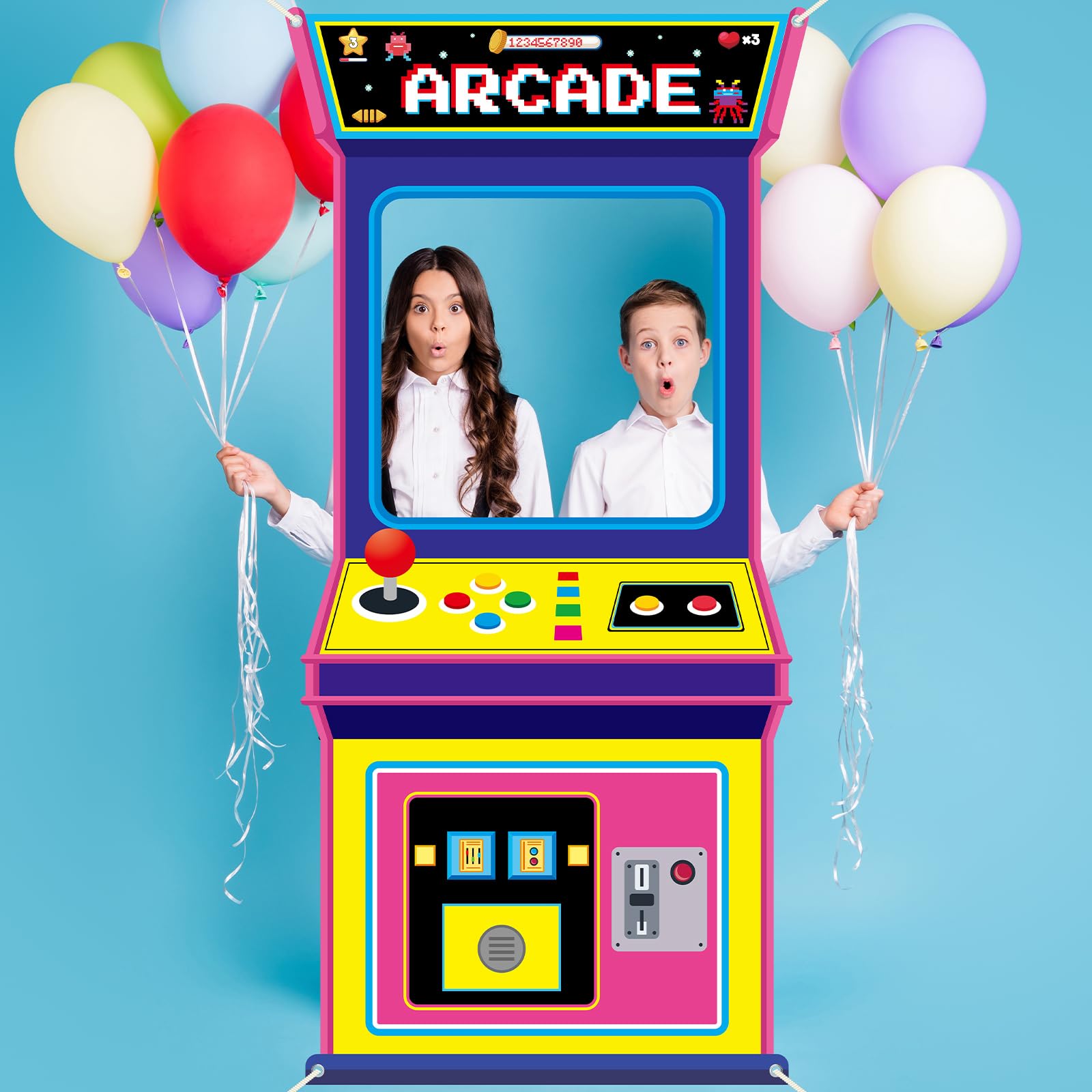 ฉากหลังถ่ายรูปธีมเกมอาร์เคดย้อ - Game Retro Gaming บทวิจารณ์และราคา