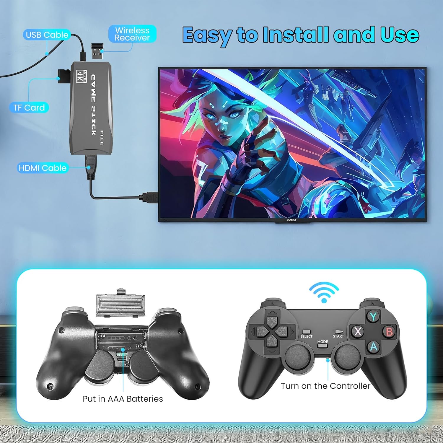 เครื่องเล่นเกม M8 พร้อมอีมูเลเ - Retro Gaming With Projector บทวิจารณ์และราคา