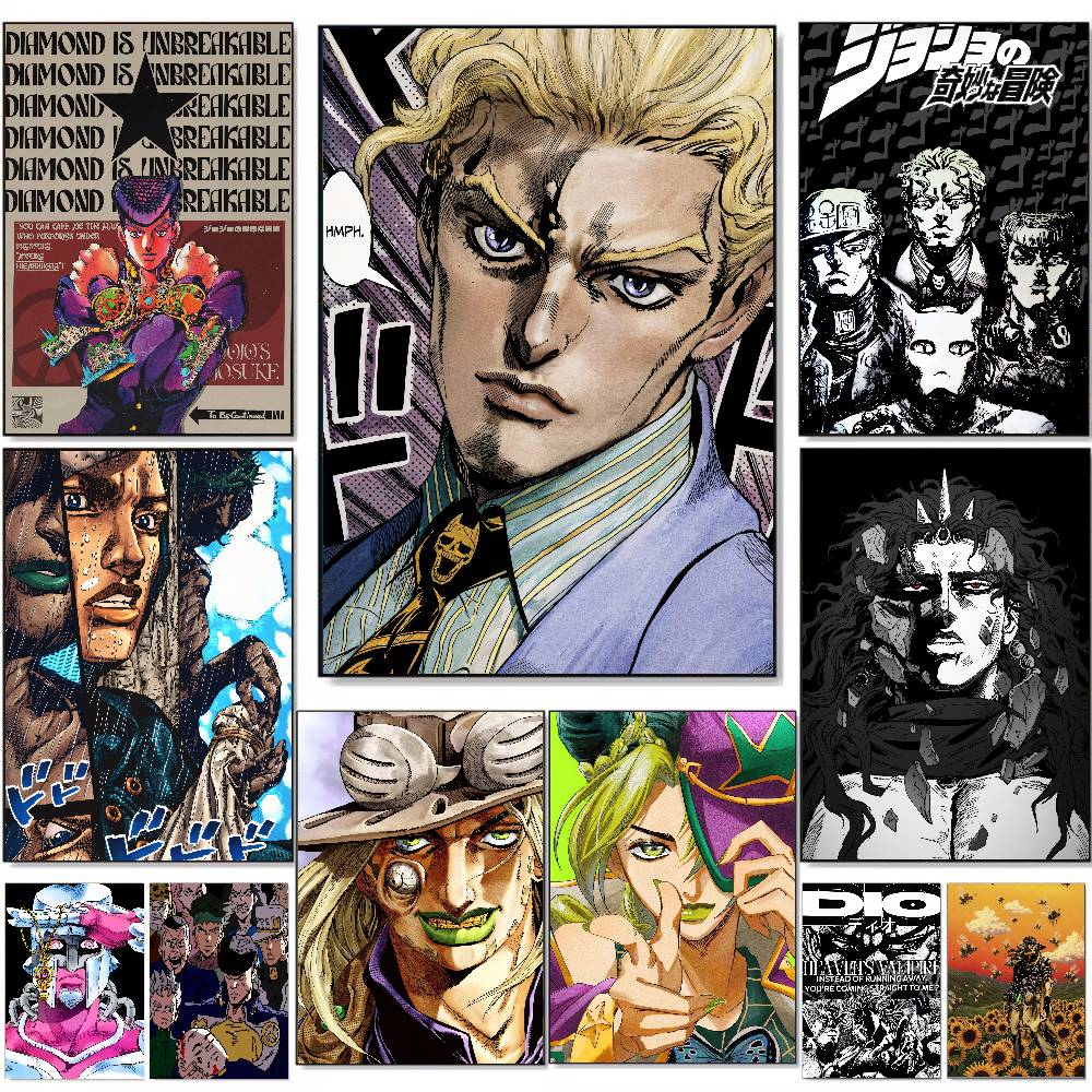 โปสเตอร์อนิเมะยอดนิยม JoJo B-B - Retro Gaming Wallpaper บทวิจารณ์และราคา