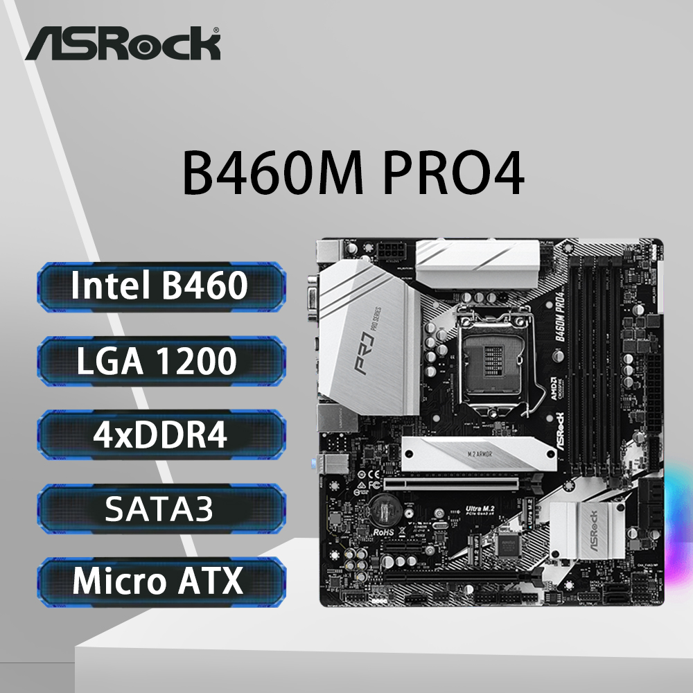 ASRock B460M PRO4 เมนบอร์ดLGA  - Intel Cpu Core I9 บทวิจารณ์และราคา