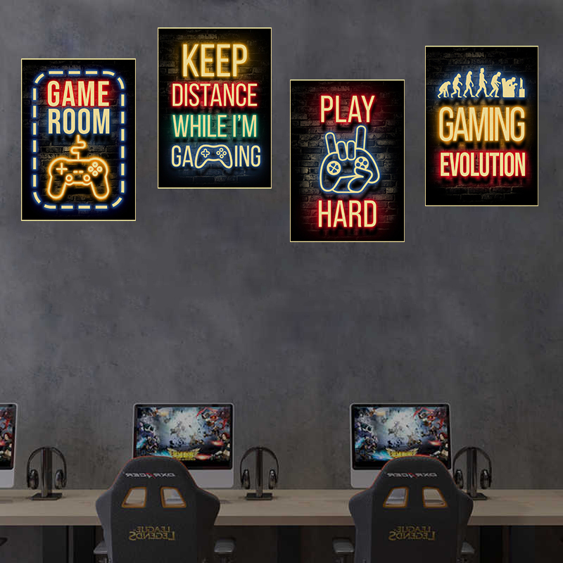 Retro Gamingคําคมโปสเตอร์Gamer - Retro Gaming Wallpaper บทวิจารณ์และราคา