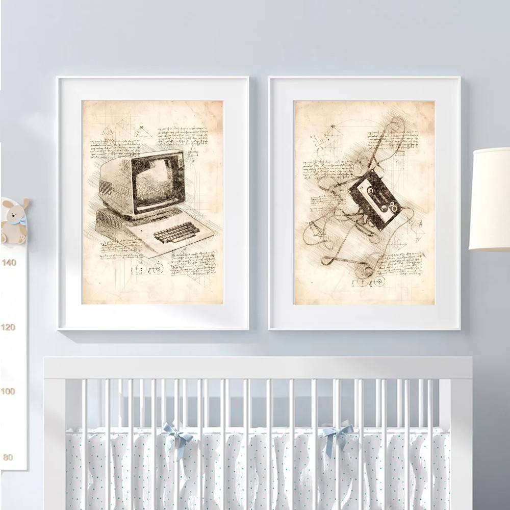 ภาพวาดติดผนังสไตล์วินเทจสำหรับ - Retro Gaming Wallpaper บทวิจารณ์และราคา