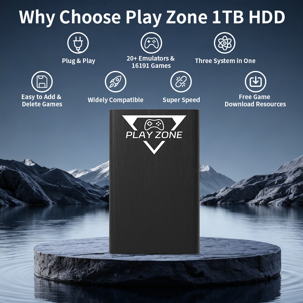 ฮาร์ดดิสก์พกพา Play Zone 1TB ส - Retro Gaming Xbox บทวิจารณ์และราคา
