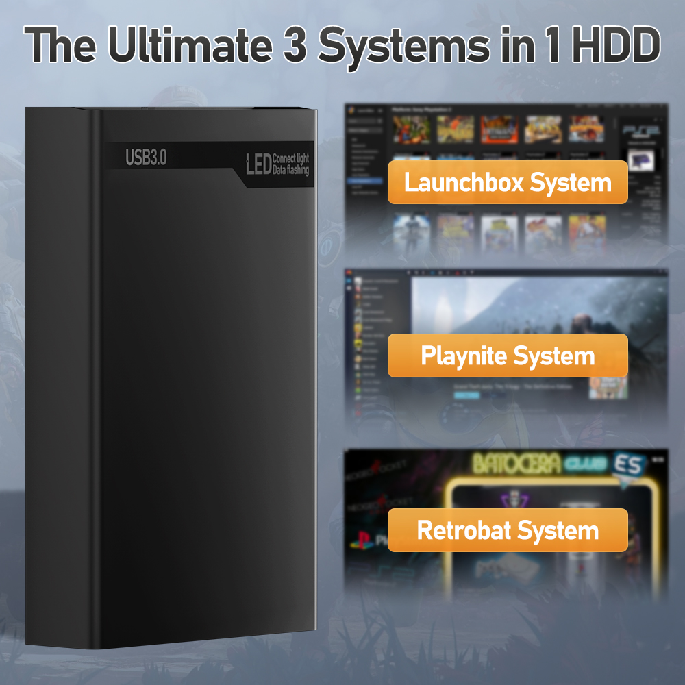 500G Retro Gaming HDD คอนโซลวิ - Retro Gaming Xbox บทวิจารณ์และราคา