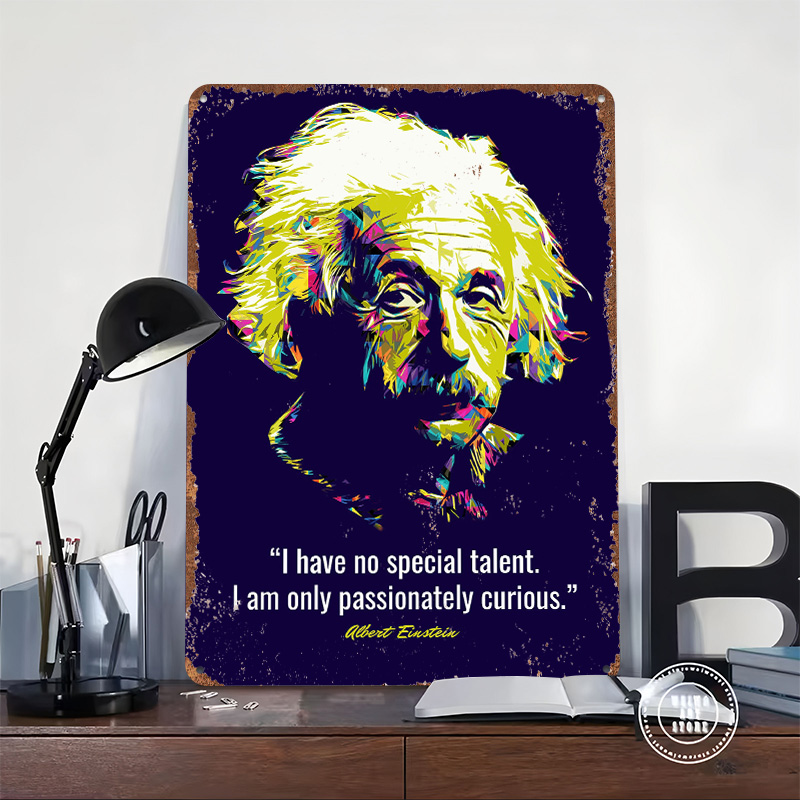 โปสเตอร์โลหะคำคมอัลเบิร์ต ไอน์ - Retro Gaming Quotes บทวิจารณ์และราคา