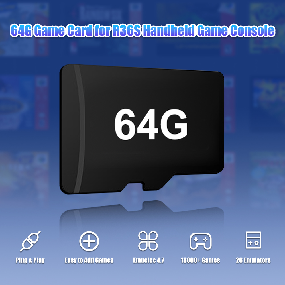 64G เกม TF Card สําหรับ R36S ว - Retro Gaming R36S บทวิจารณ์และราคา