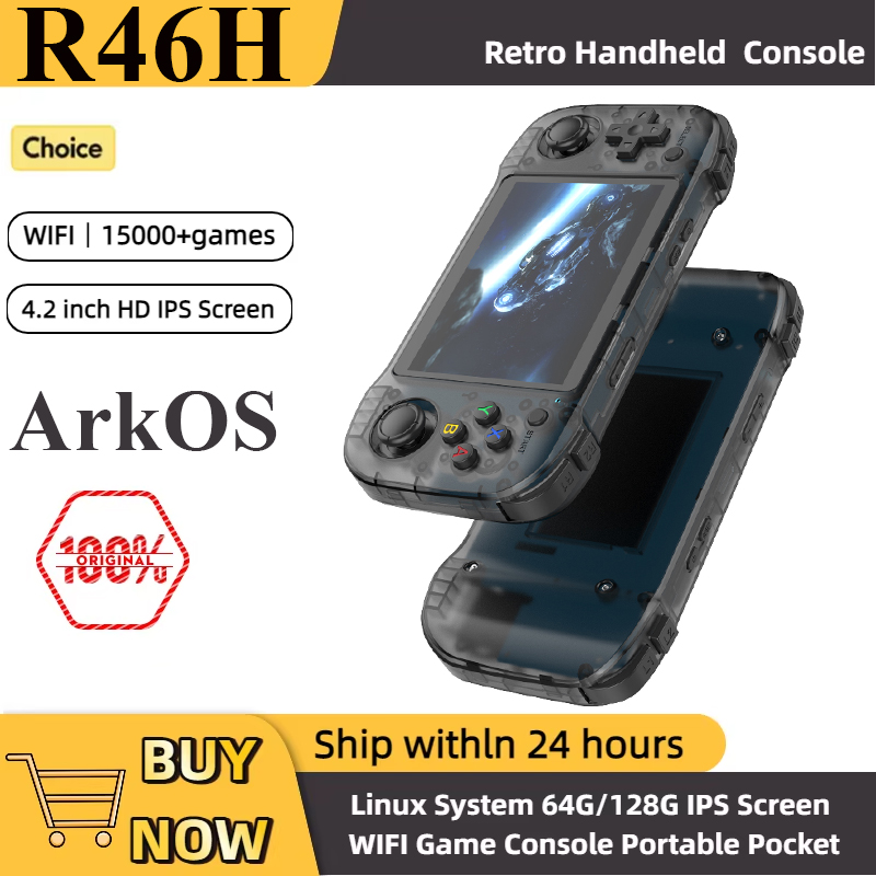 เครื่องเล่นเกมพกพา R46H Retro  - Retro Gaming R36S บทวิจารณ์และราคา