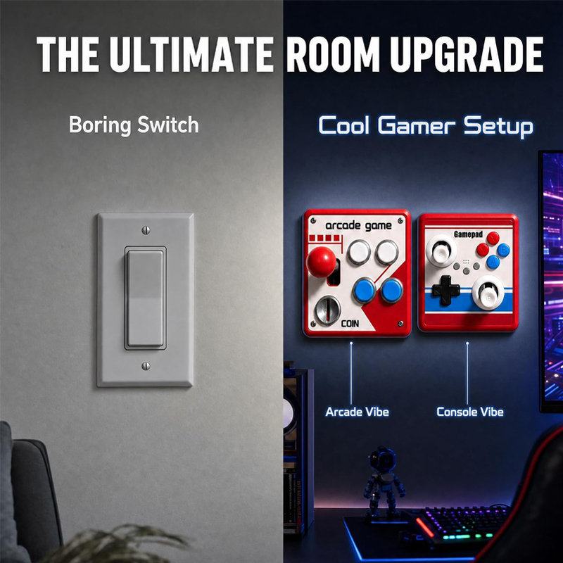 ฝาครอบสวิตช์ไฟแบบไม่ต้องเจาะ แ - Game Retro Gaming บทวิจารณ์และราคา
