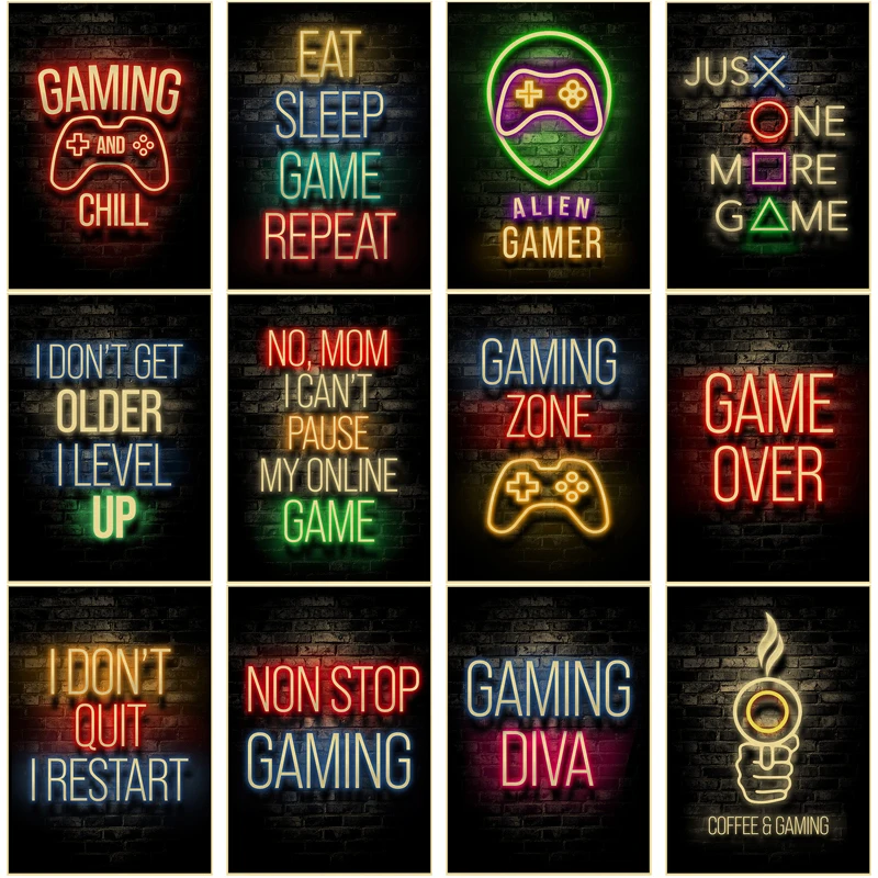 โปสเตอร์เกม ภาพพิมพ์กระดาษคราฟ - Retro Gaming Wallpaper บทวิจารณ์และราคา