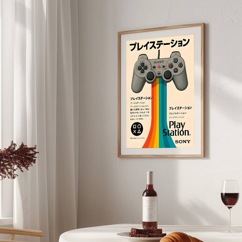 โปสเตอร์คอนโซลเกมย้อนยุคสไตล์ว - Retro Gaming Wallpaper บทวิจารณ์และราคา