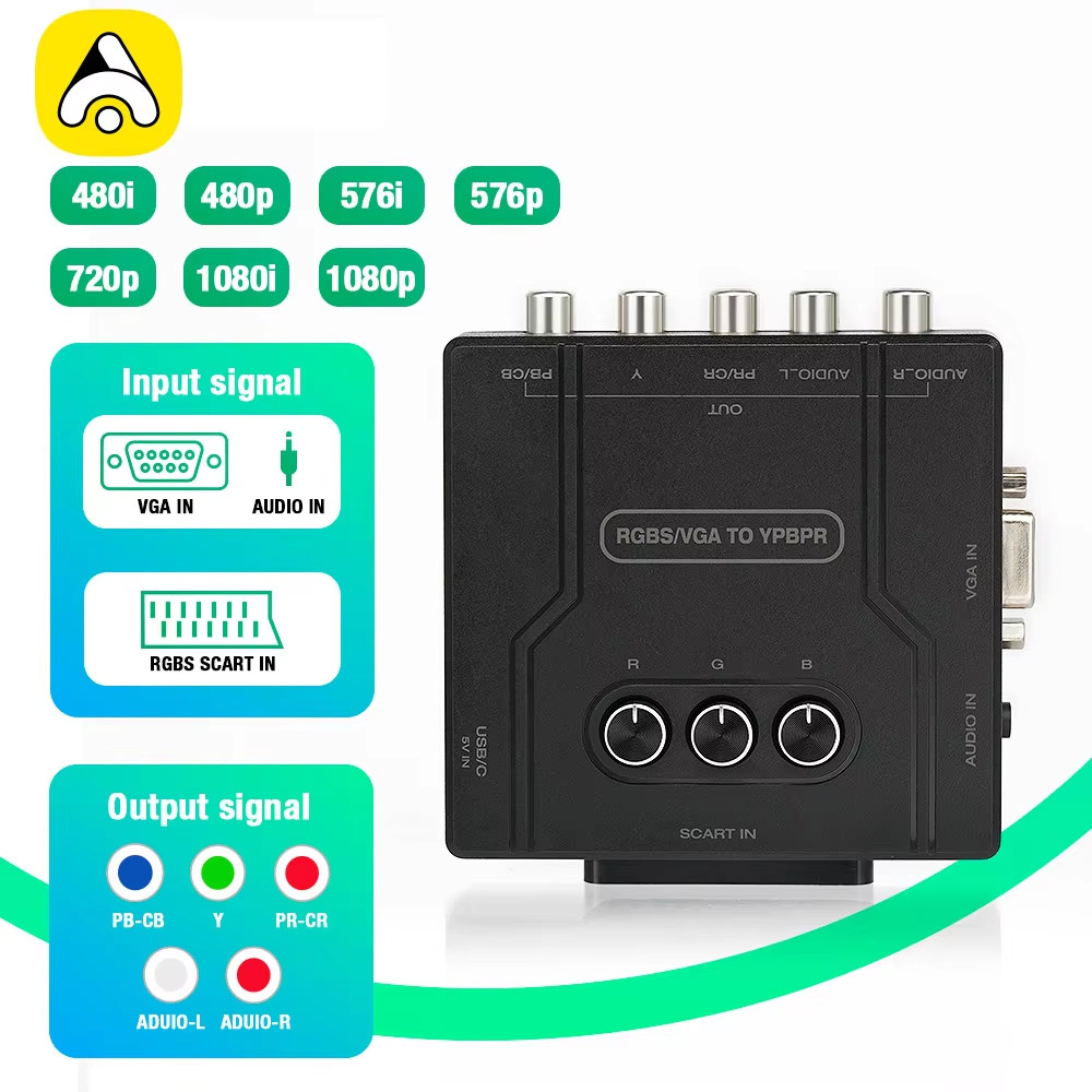 RGBS VGA TO YPBPR ตัวแปลงสัญญา - Retro Gaming Setup บทวิจารณ์และราคา